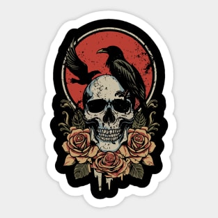 Skull & Crows Sticker